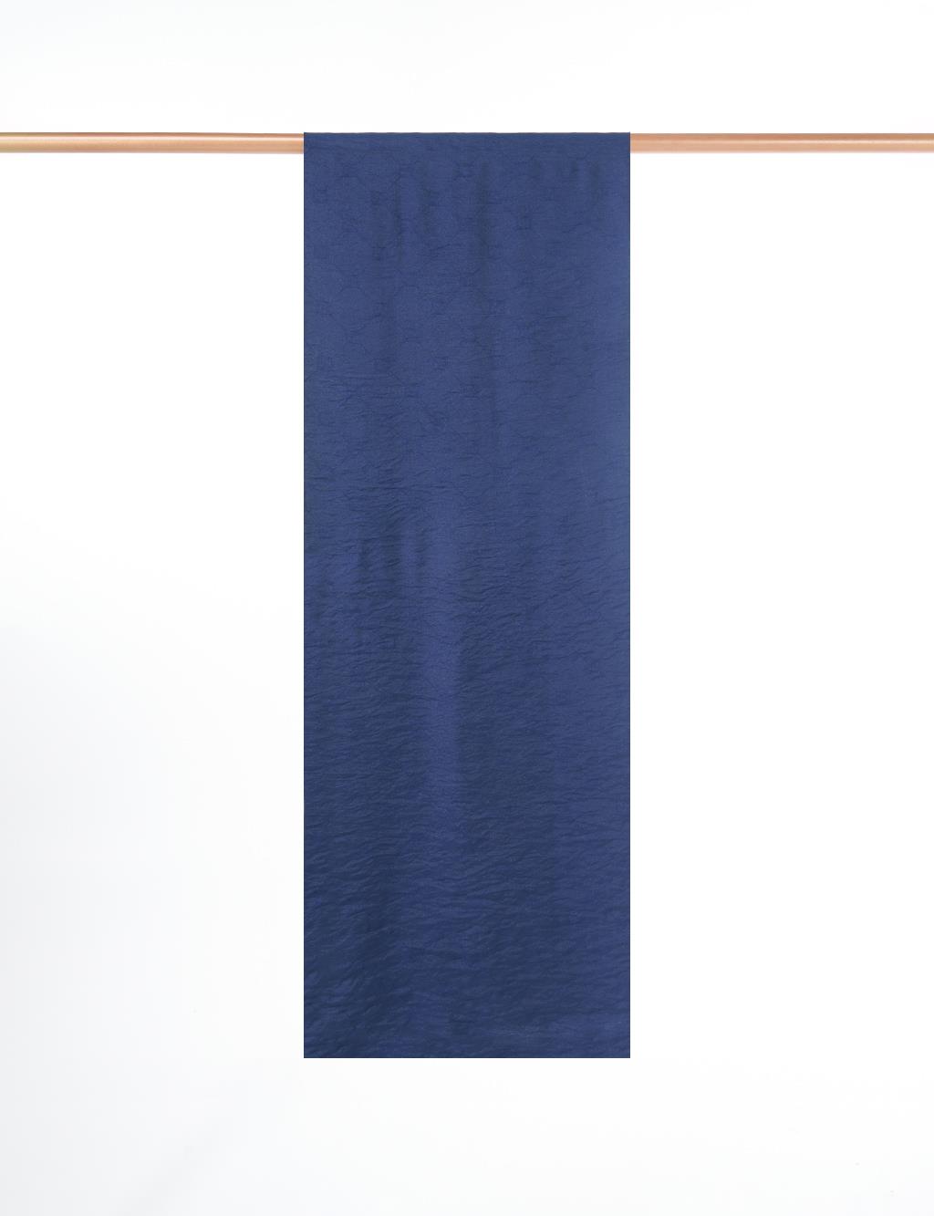 Hexagon Monogram Jacquard Viscose Woven Shawl Navy Blue