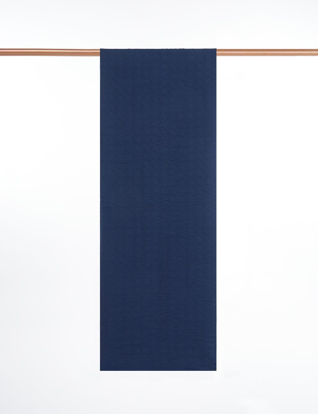Square Monogram Jacquard Viscose Woven Shawl Navy Blue
