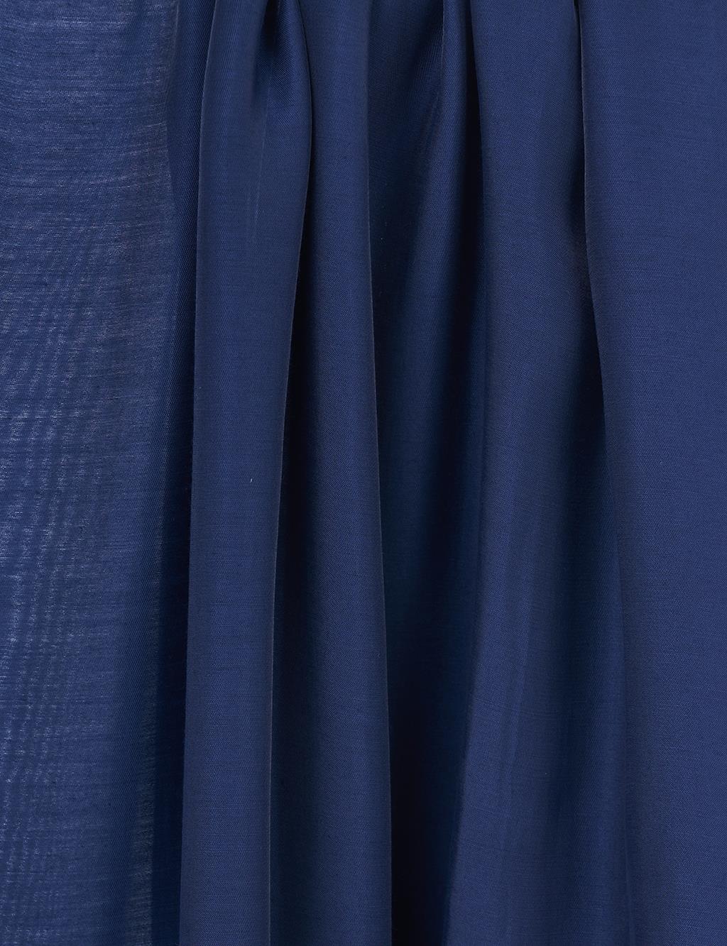 Viscose Blend Shawl Navy Blue