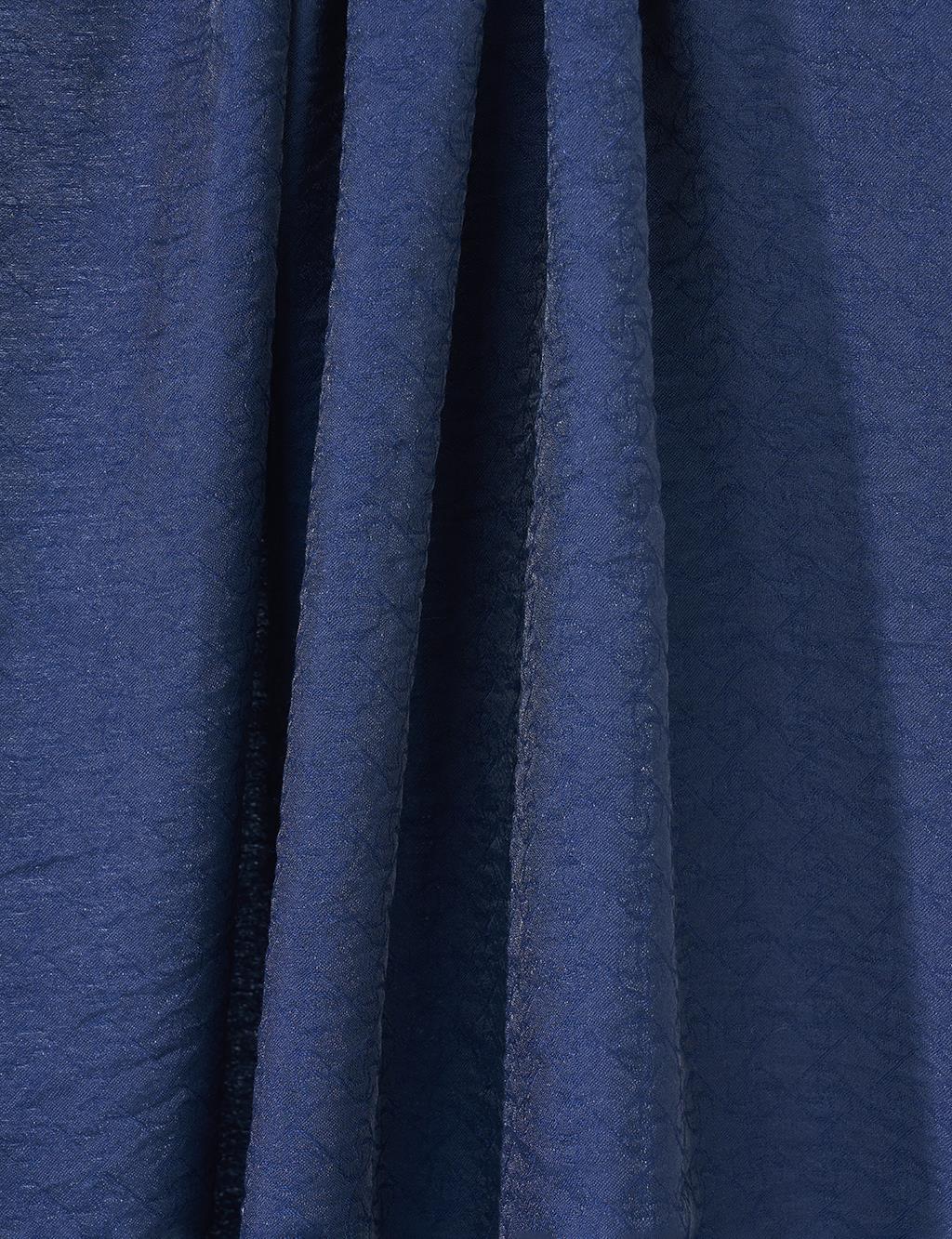 Mini Monogram Jacquard Viscose Woven Shawl Navy Blue