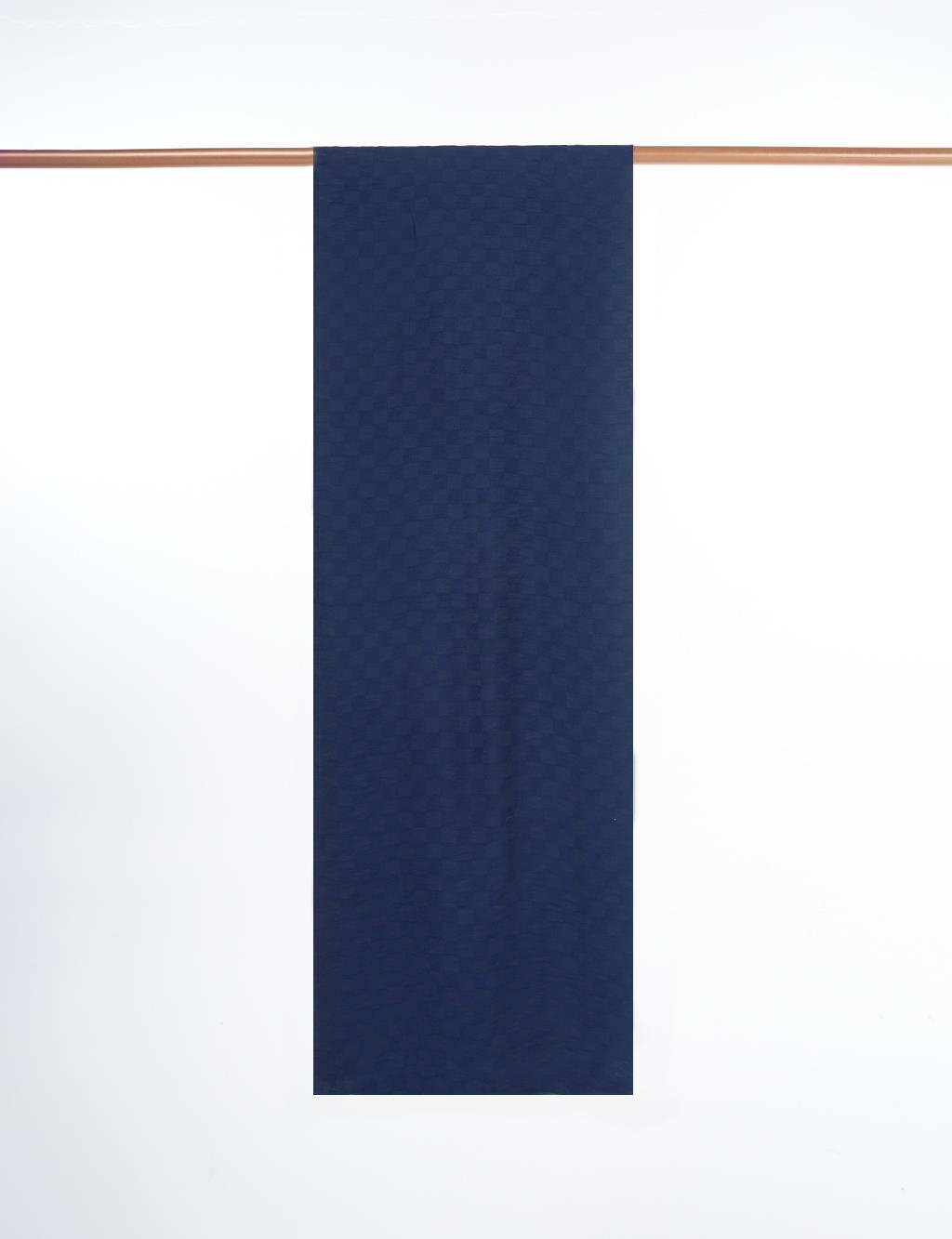 Checker Monogram Jacquard Viscose Shawl Navy Blue