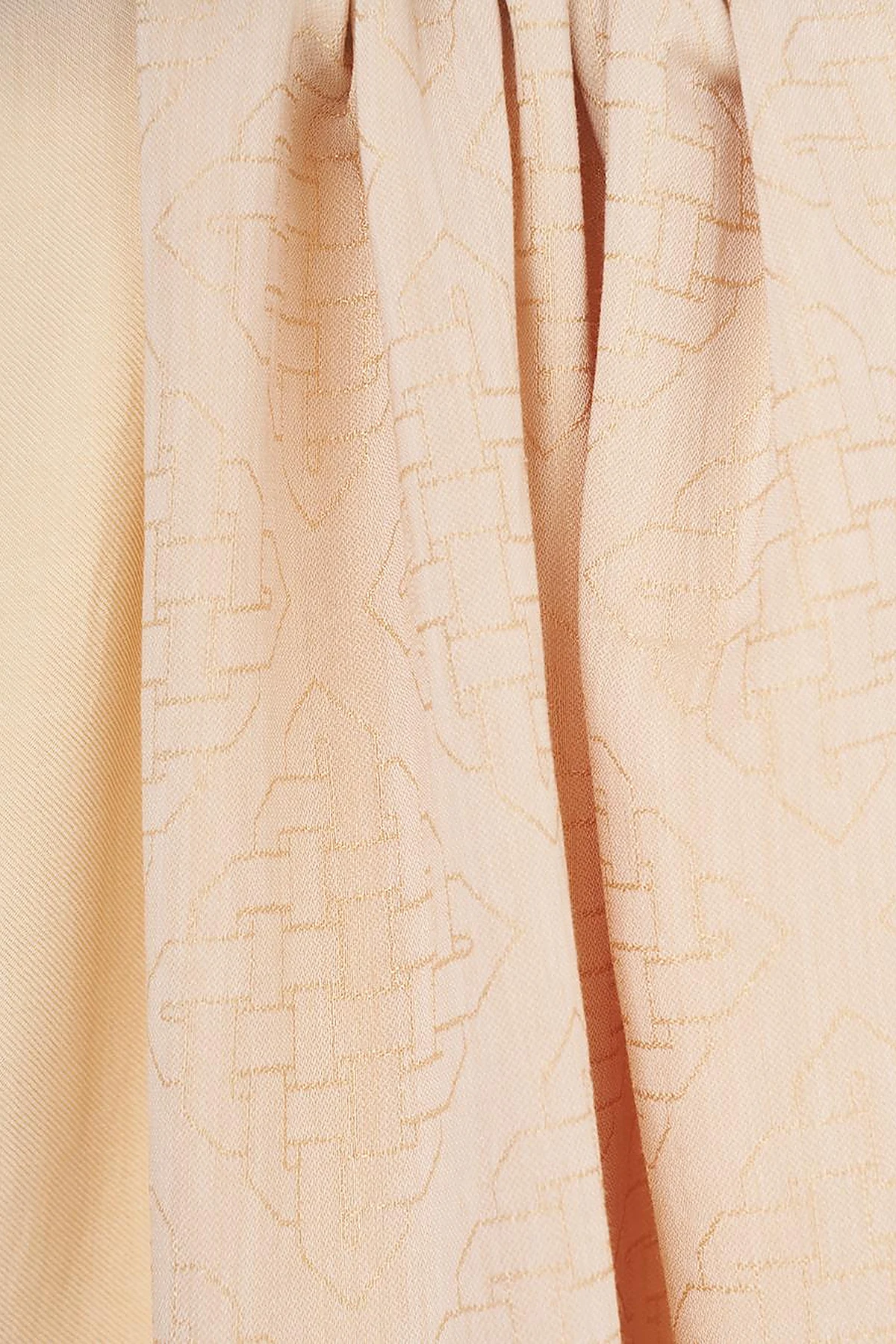 Patterned Lyocell Scarf Beige