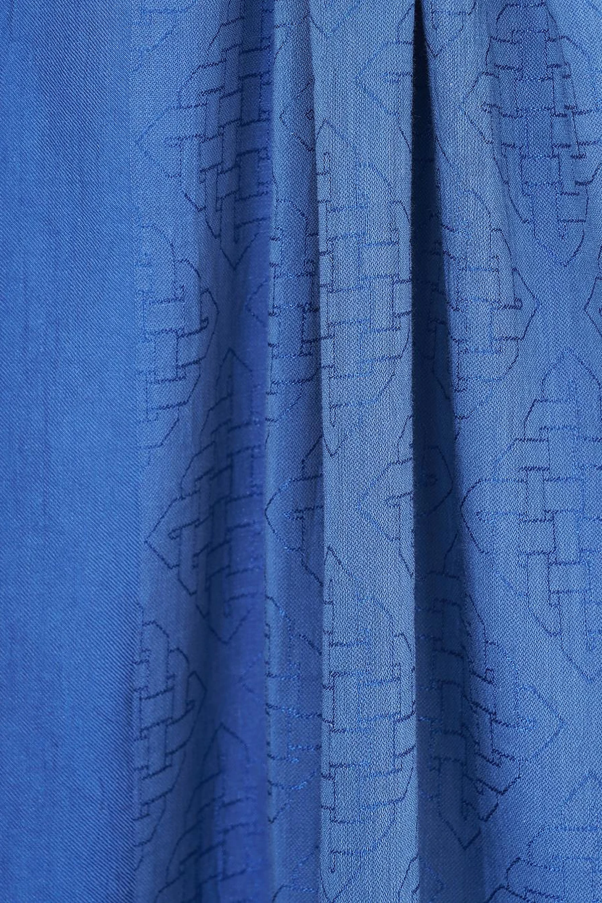 Patterned Lyocell Scarf Indigo