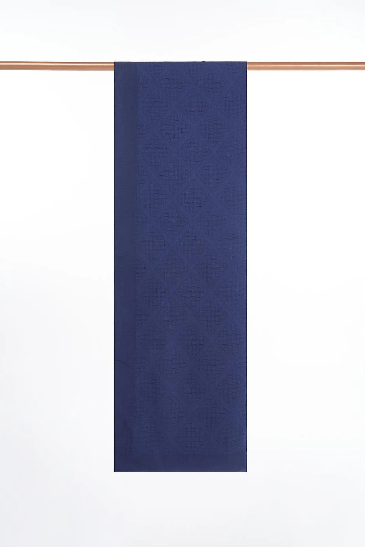 Patterned Lyocell Scarf Navy Blue