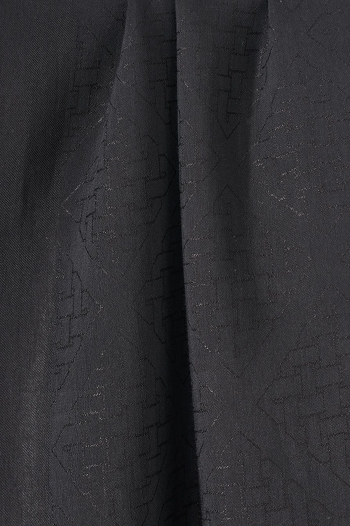 Patterned Lyocell Scarf Black