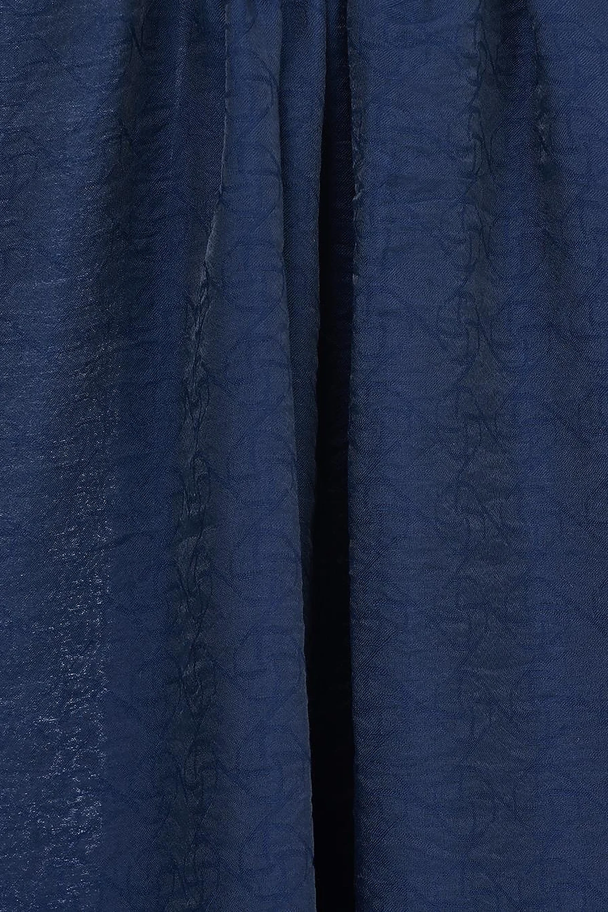 Square Monogram Jacquard Viscose Woven Shawl Navy Blue