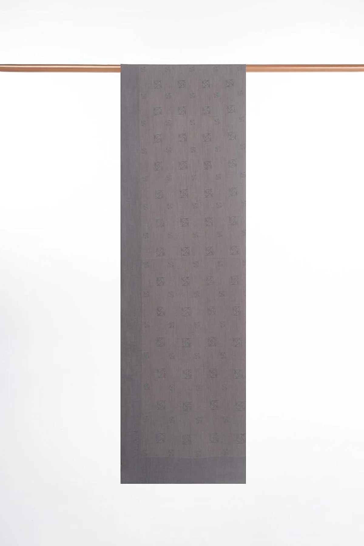 Natural Shawl with Logo Anthracite