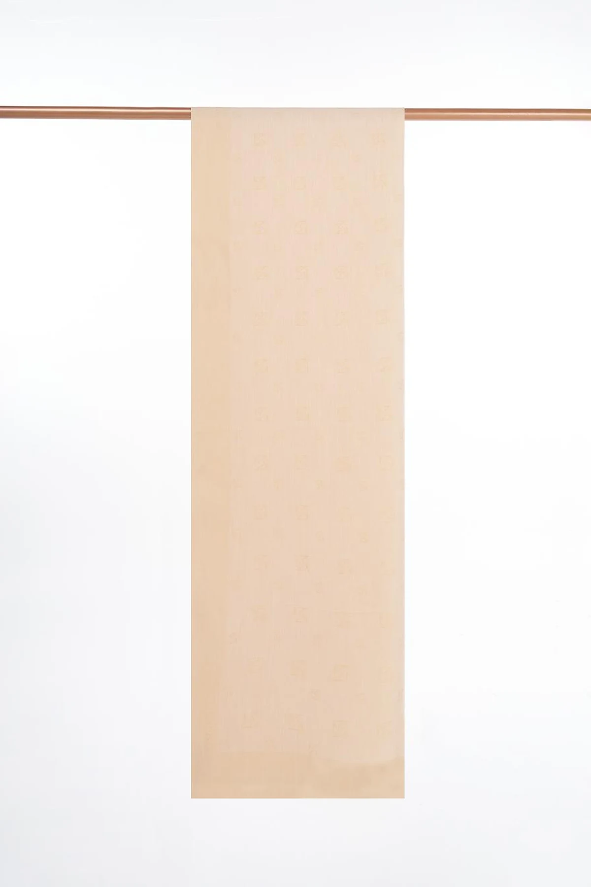 Natural Shawl with Logo Beige