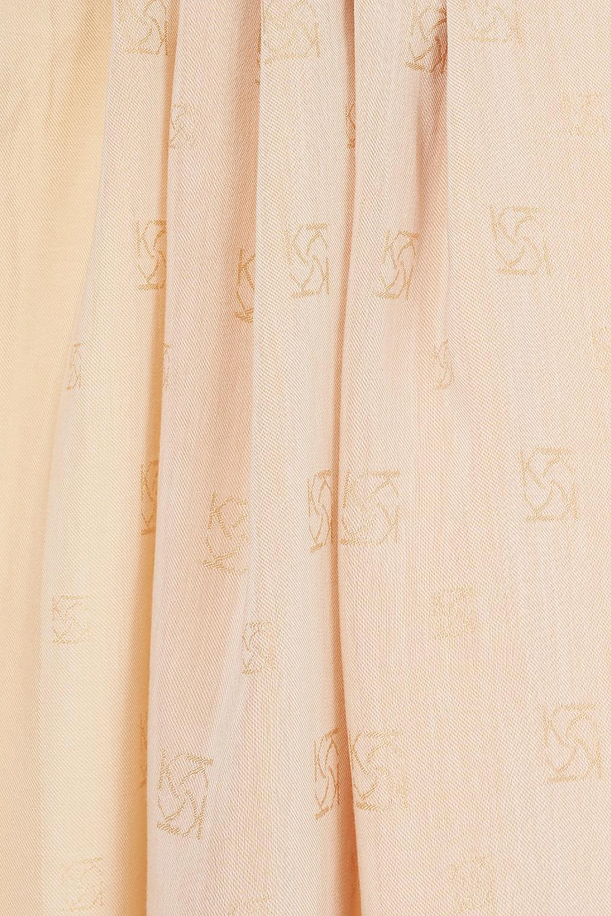 Natural Shawl with Logo Beige