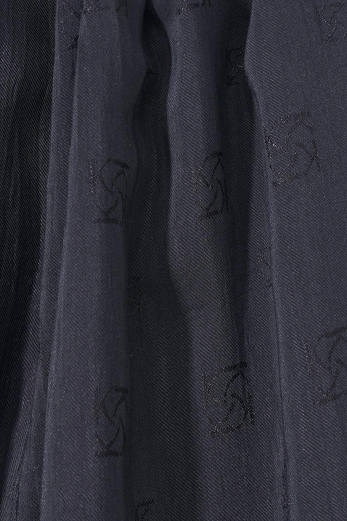 Natural Shawl with Logo Black