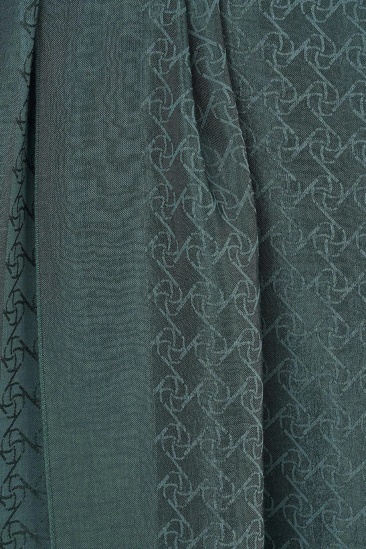Monogram Patterned Lyocell Scarf Mint
