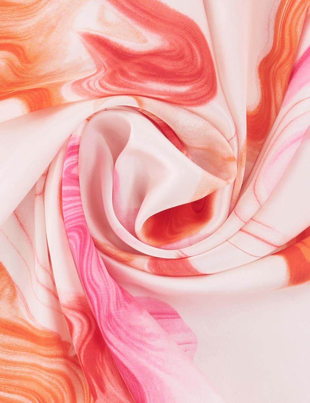 Ebru Pattern Scarf Pink