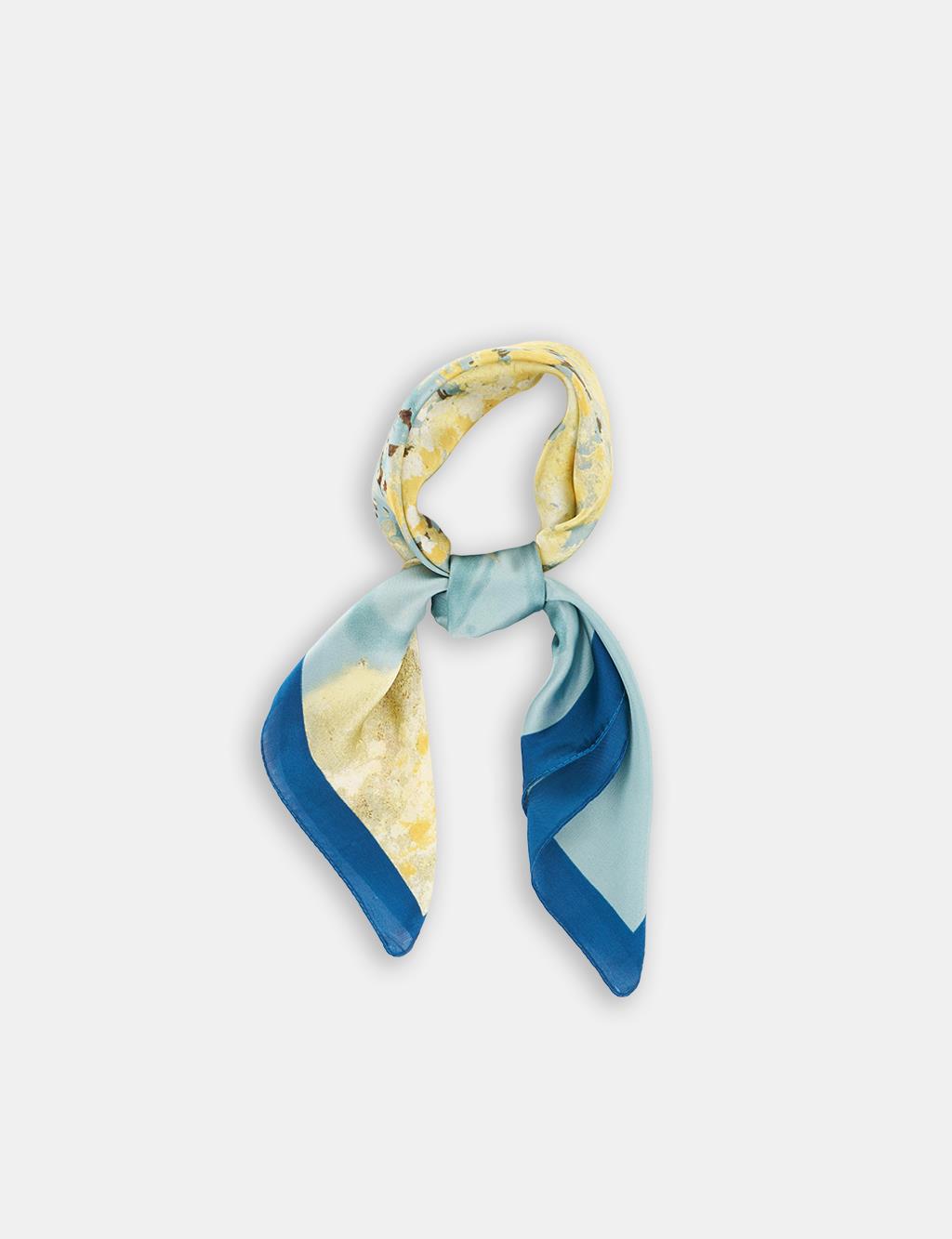Tree Pattern Scarf – Petrol