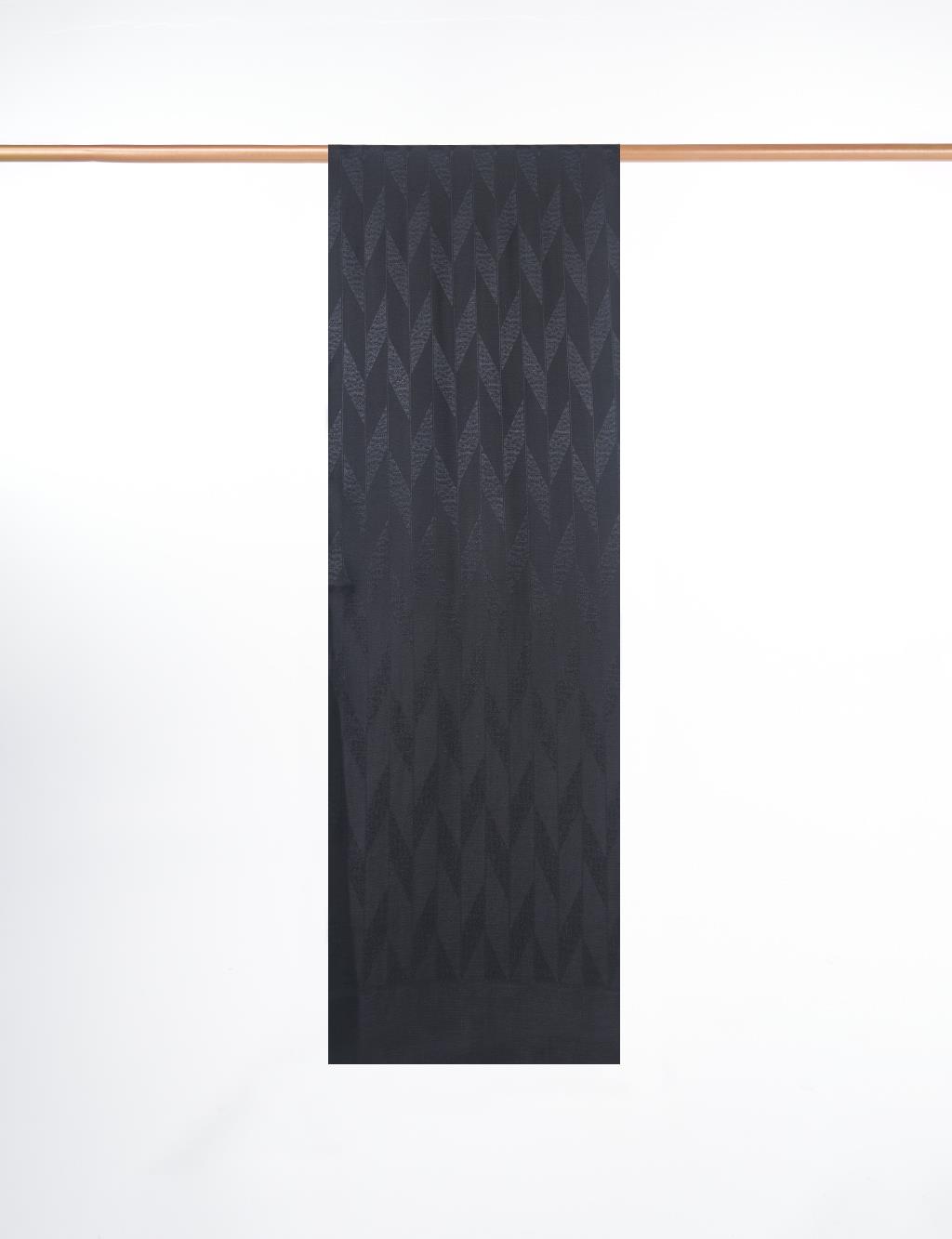 Geometric Pattern Sapphire Shawl Black