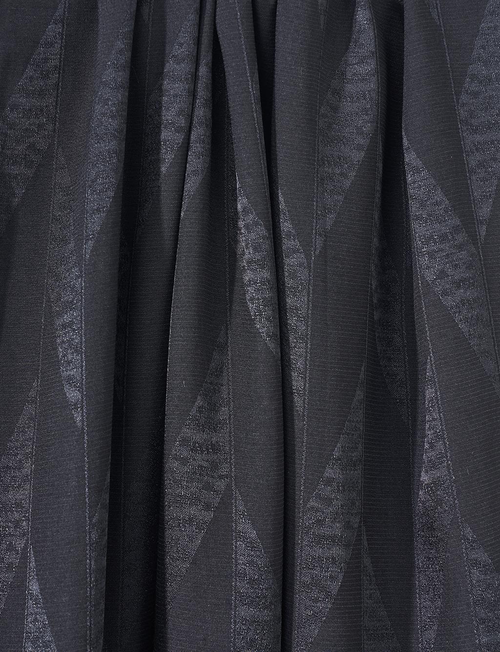 Geometric Pattern Sapphire Shawl Black
