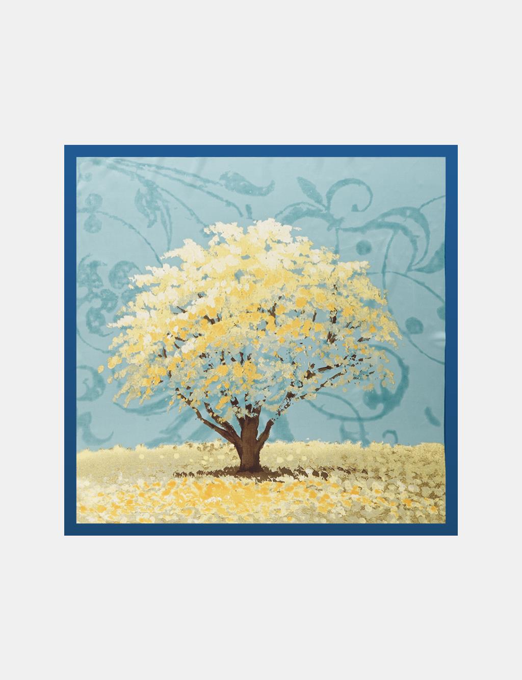 Tree Pattern Scarf – Petrol