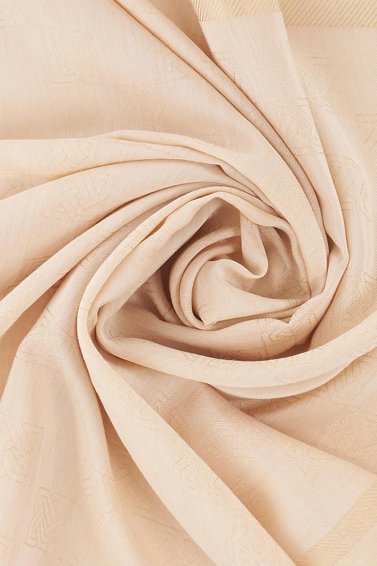Mini Monogram Pattern Lyocell Scarf Beige