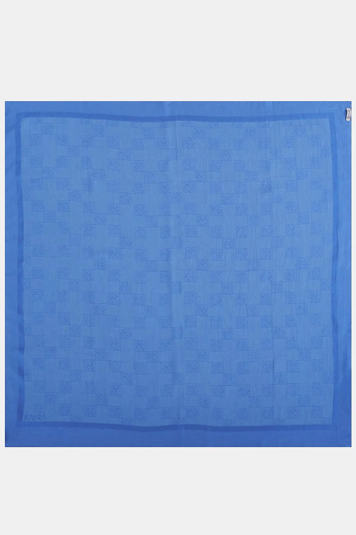 Mini Monogram Pattern Lyocell Scarf Indigo