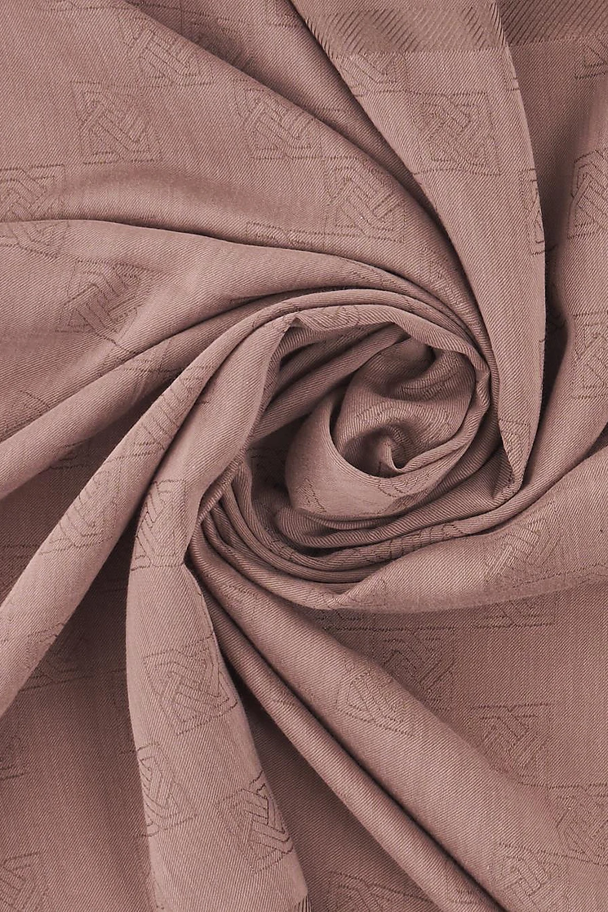 Mini Monogram Pattern Lyocell Scarf Coffee