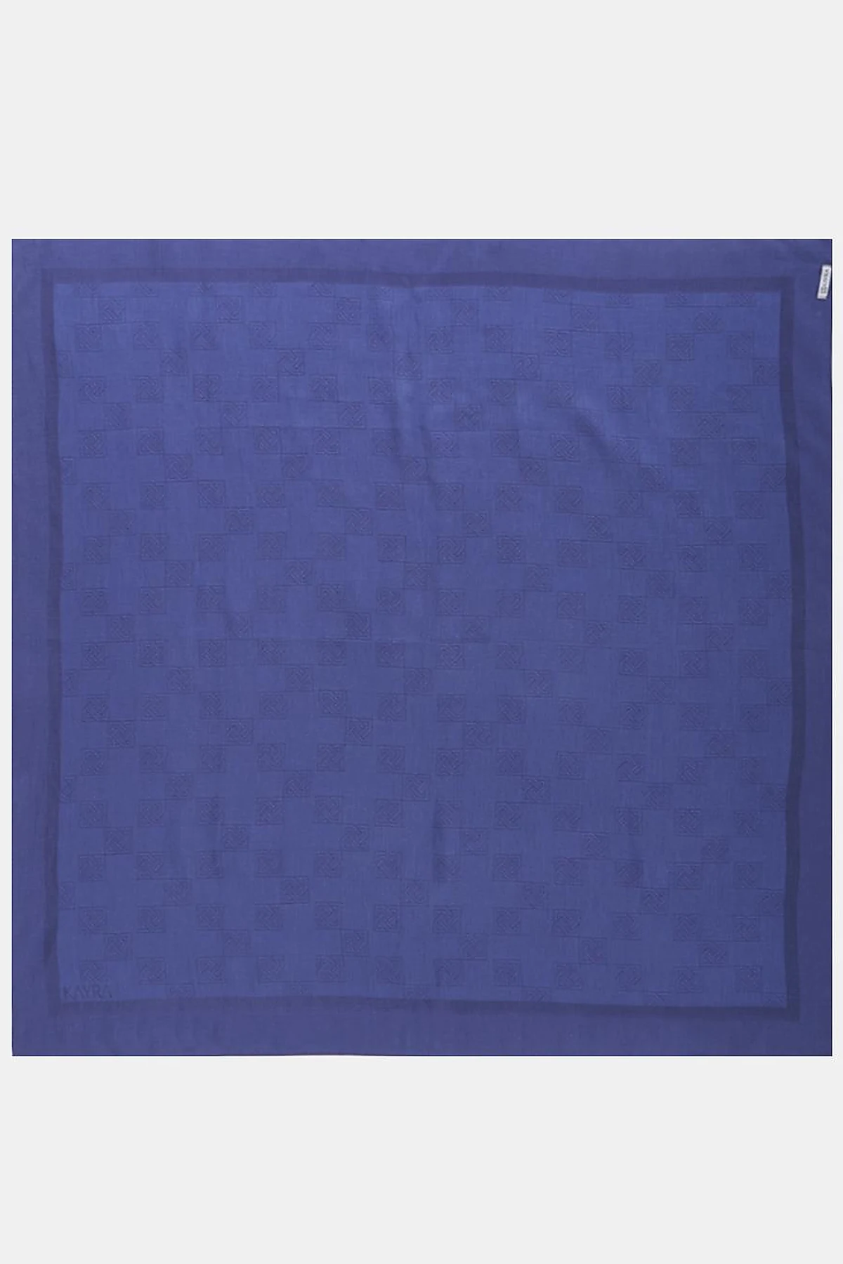 Mini Monogram Pattern Lyocell Scarf Navy Blue