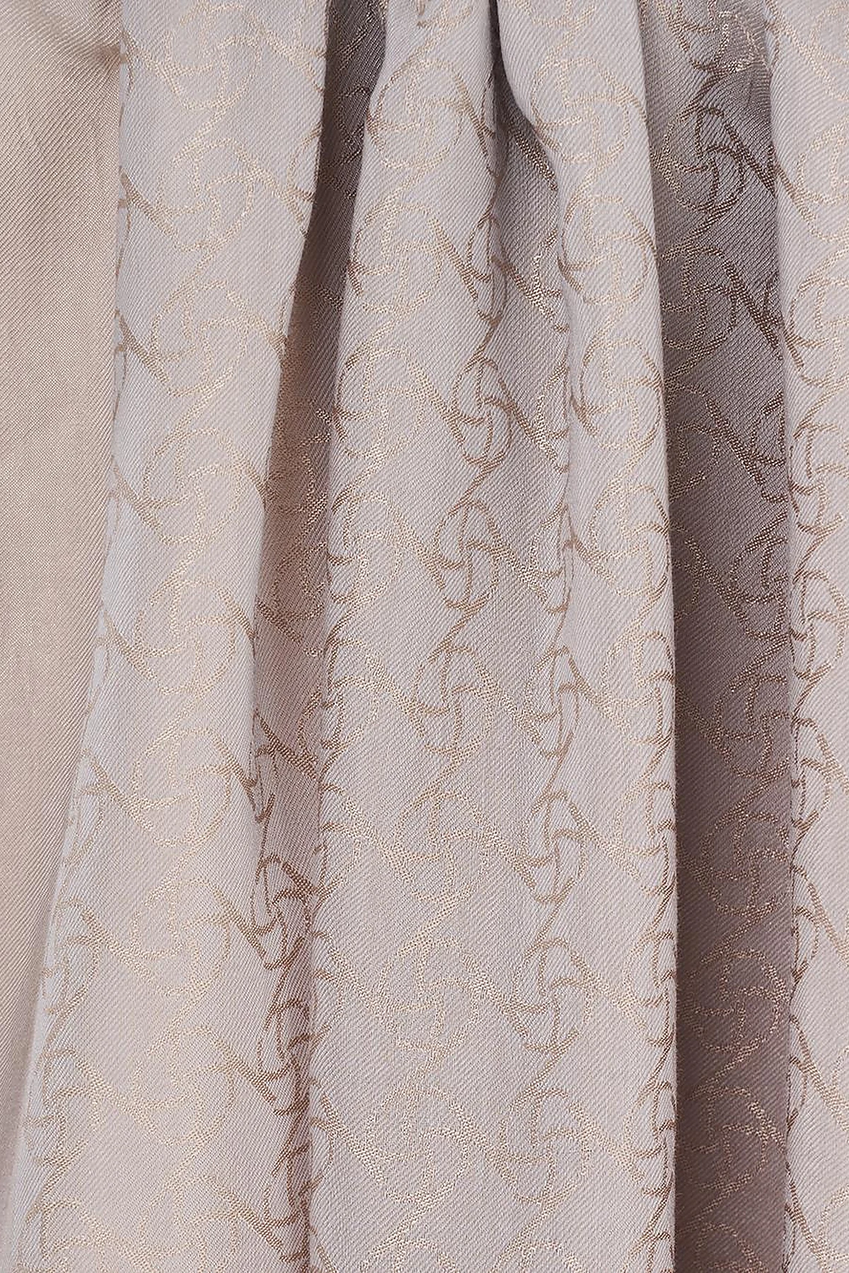Monogram Patterned Lyocell Scarf Stone