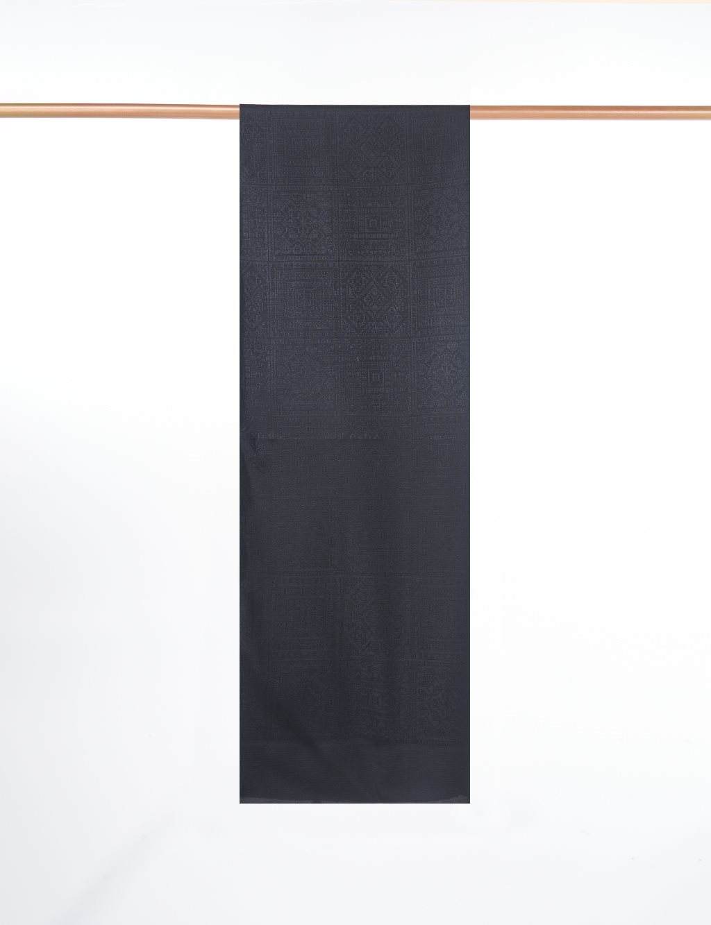 Ethnic Pattern Sapphire Shawl Black