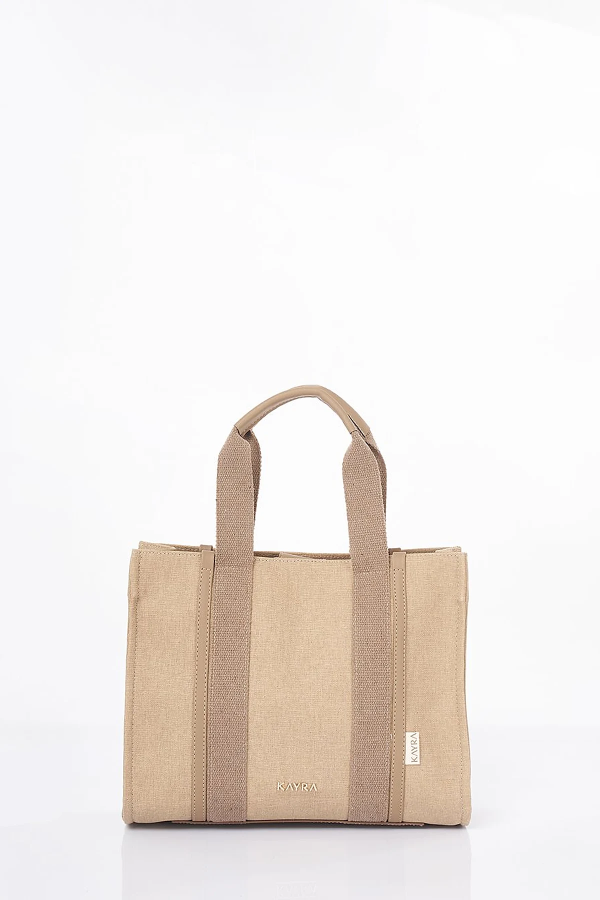Large Canvas Bag Beige-Mink