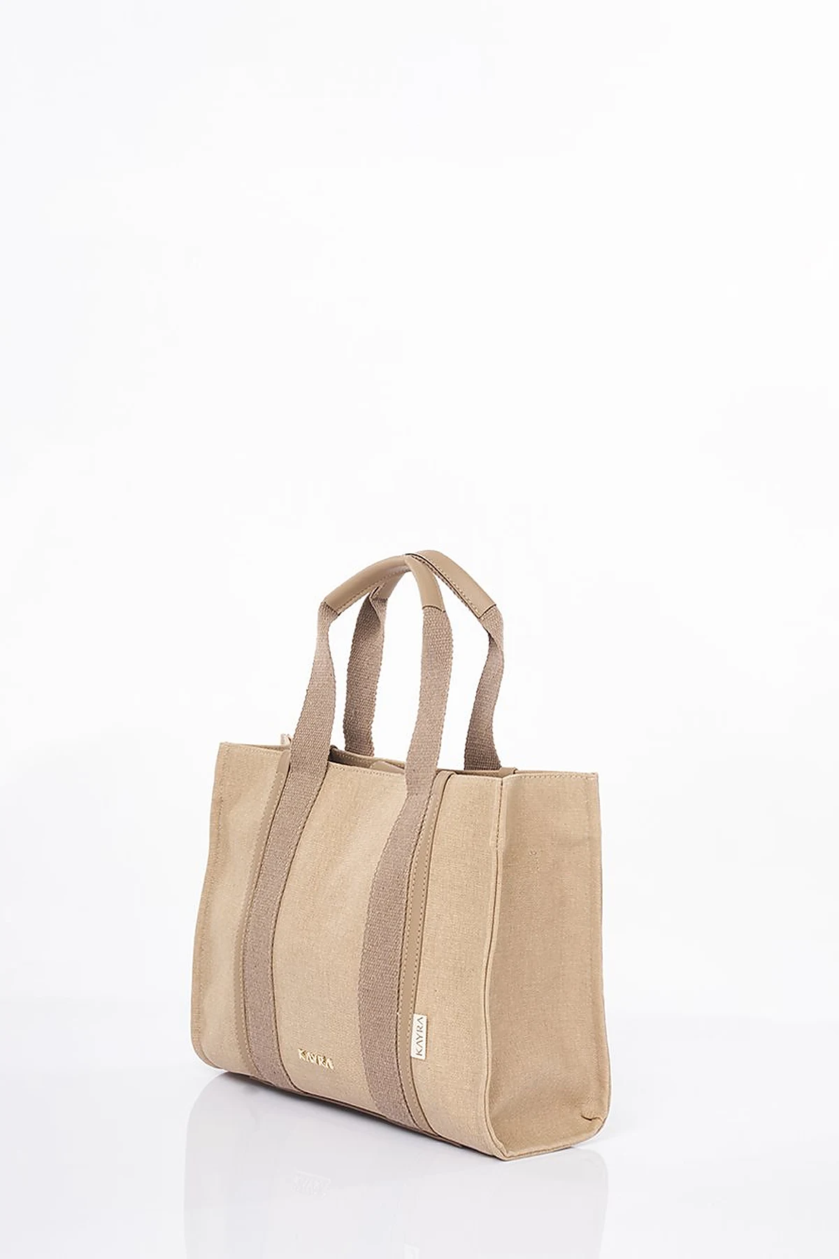Large Canvas Bag Beige-Mink