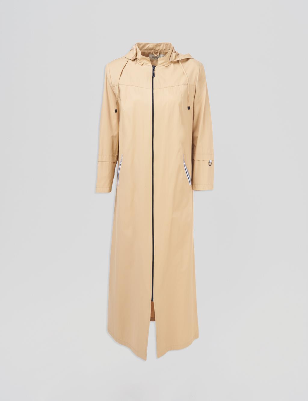 Hooded Overcoat – Beige