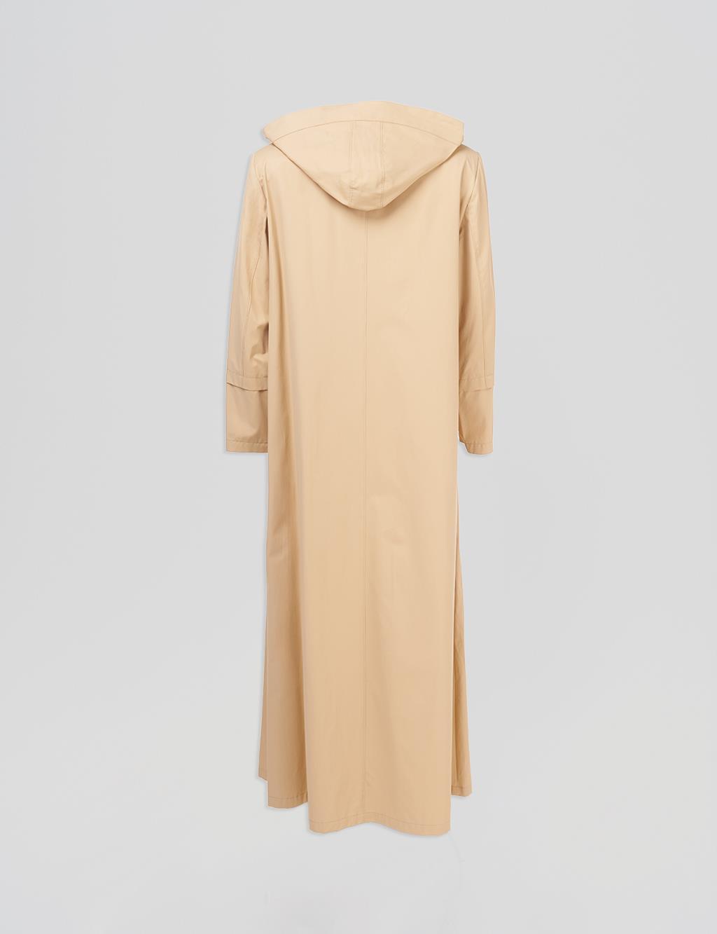 Hooded Overcoat – Beige