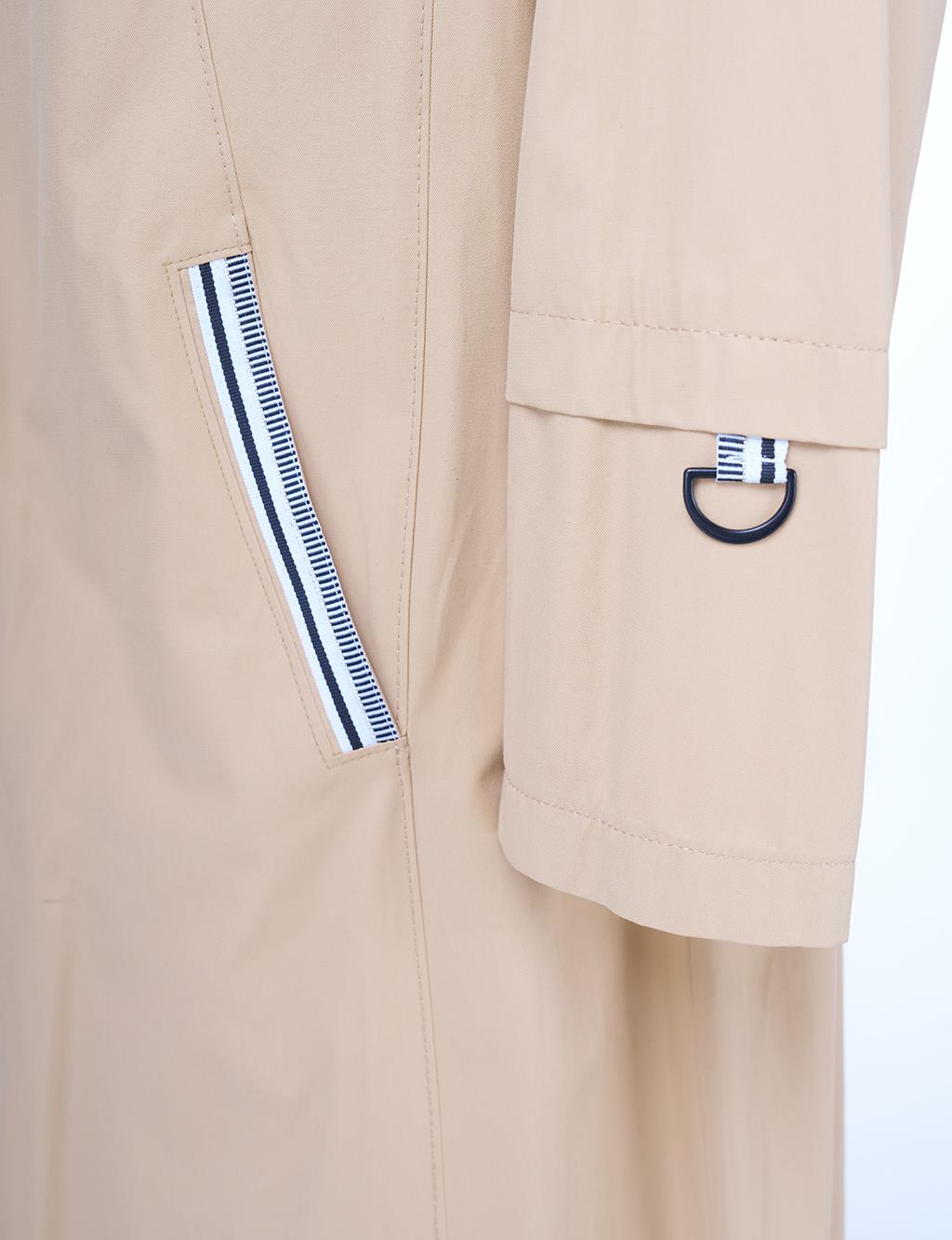 Hooded Overcoat – Beige