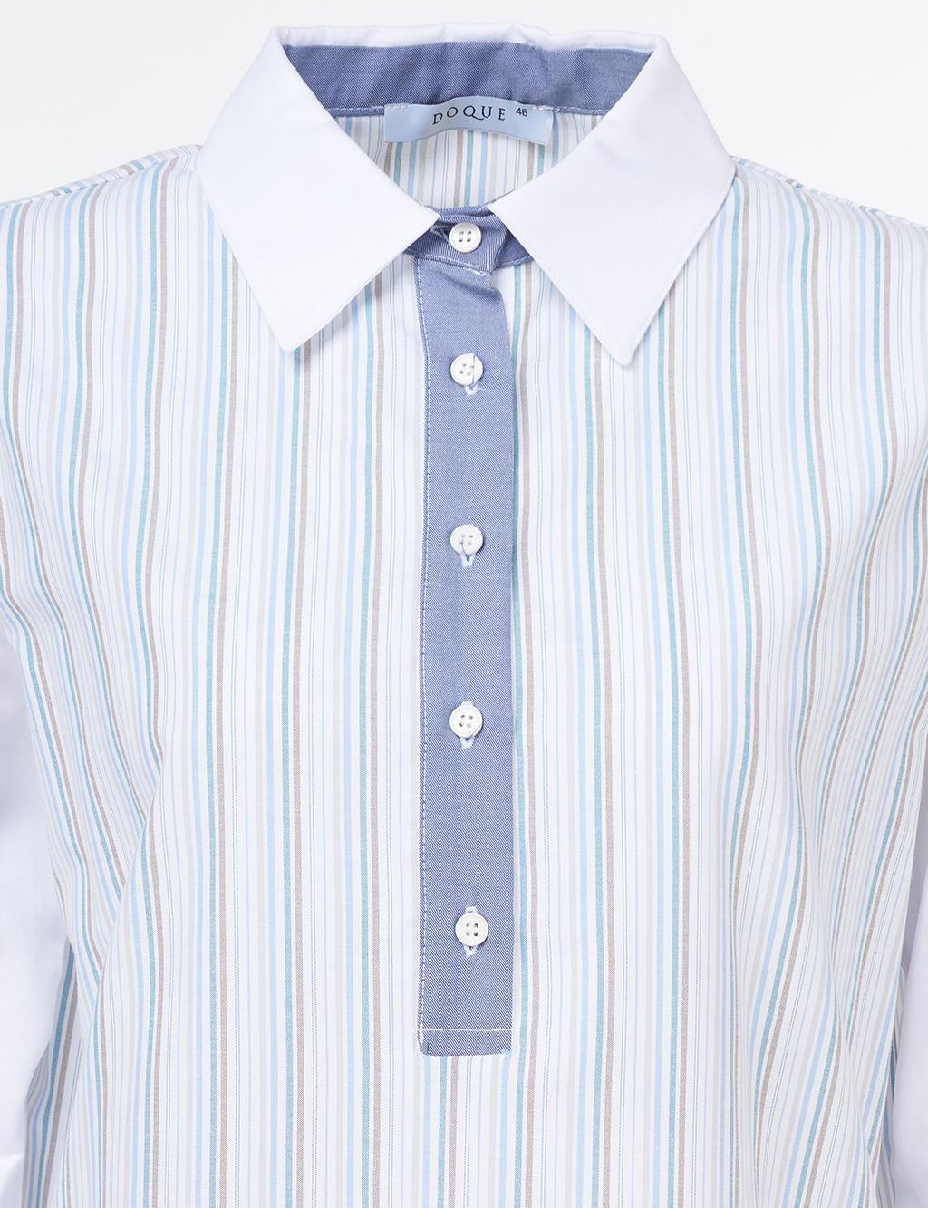 Button-Closure Tunic – Optical White