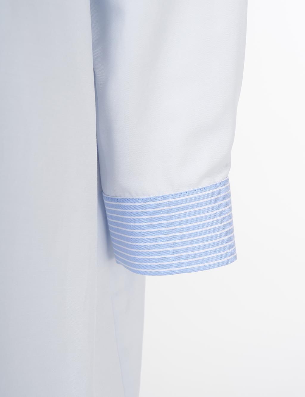 Striped Pattern Tunic – Ice Blue