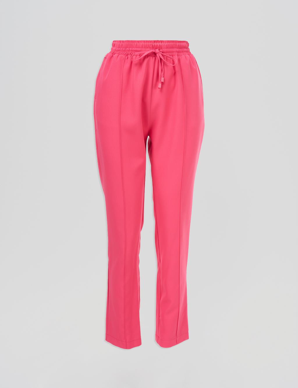 Topstitch Detailed Pants – Fuchsia