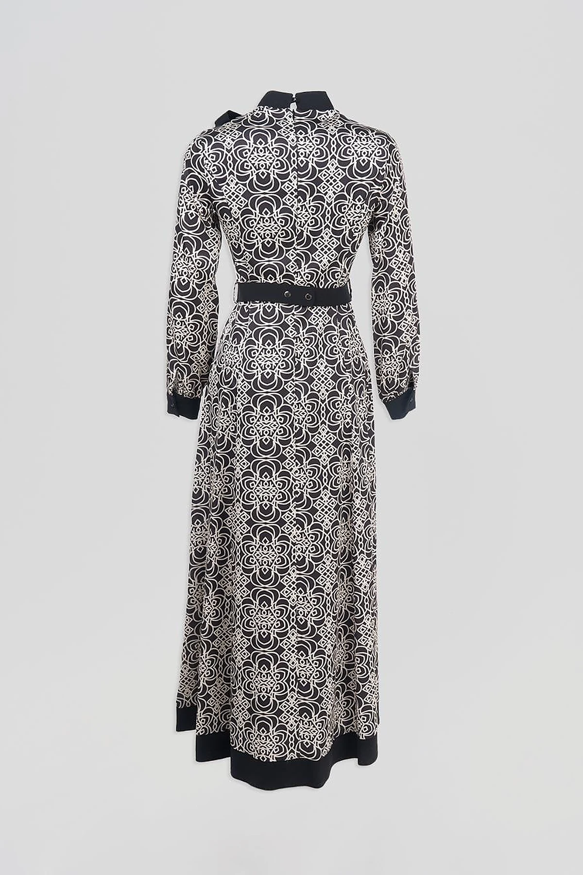Belted Elegant Dress Black 