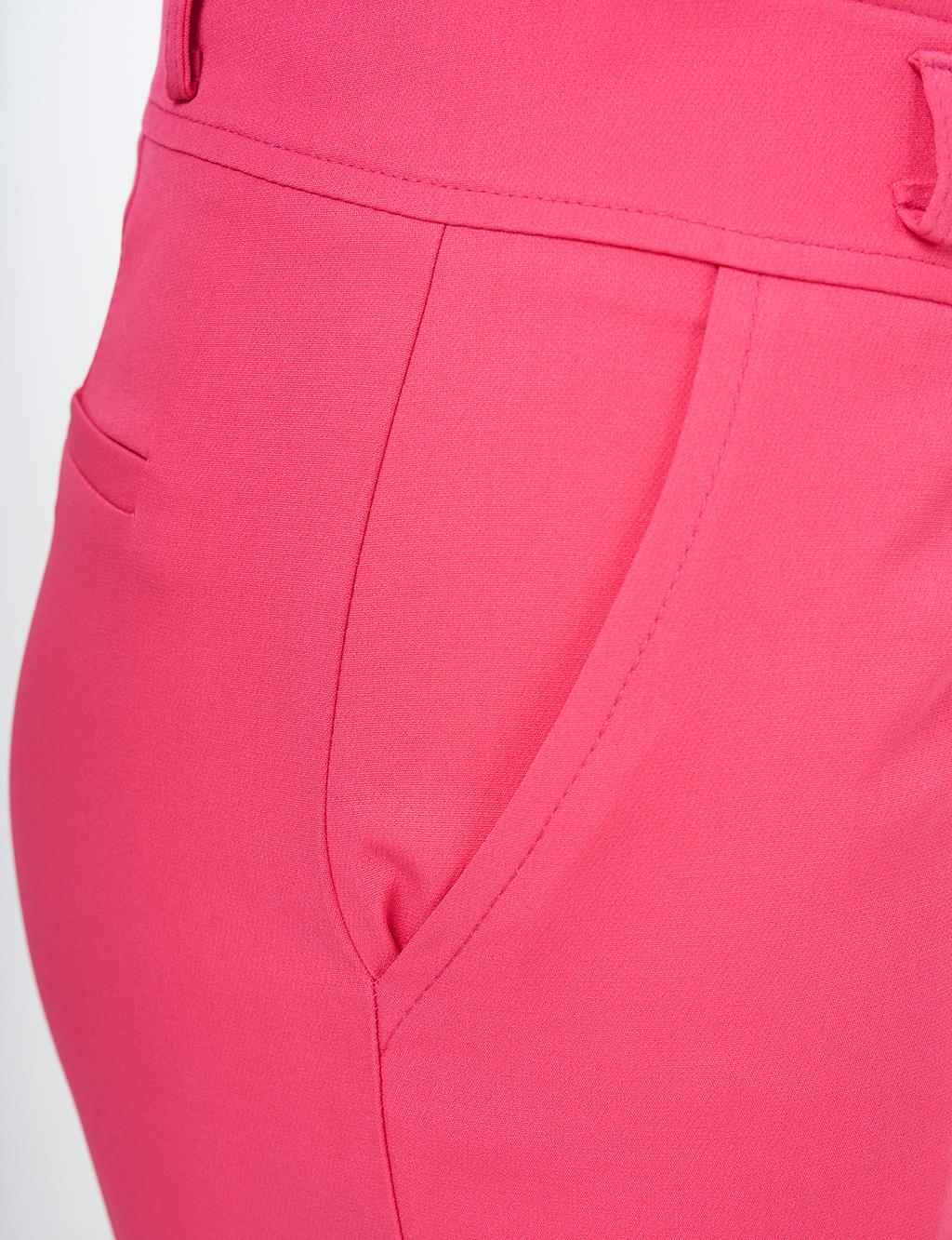 Buttoned Pipe Leg Trousers Fuchsia