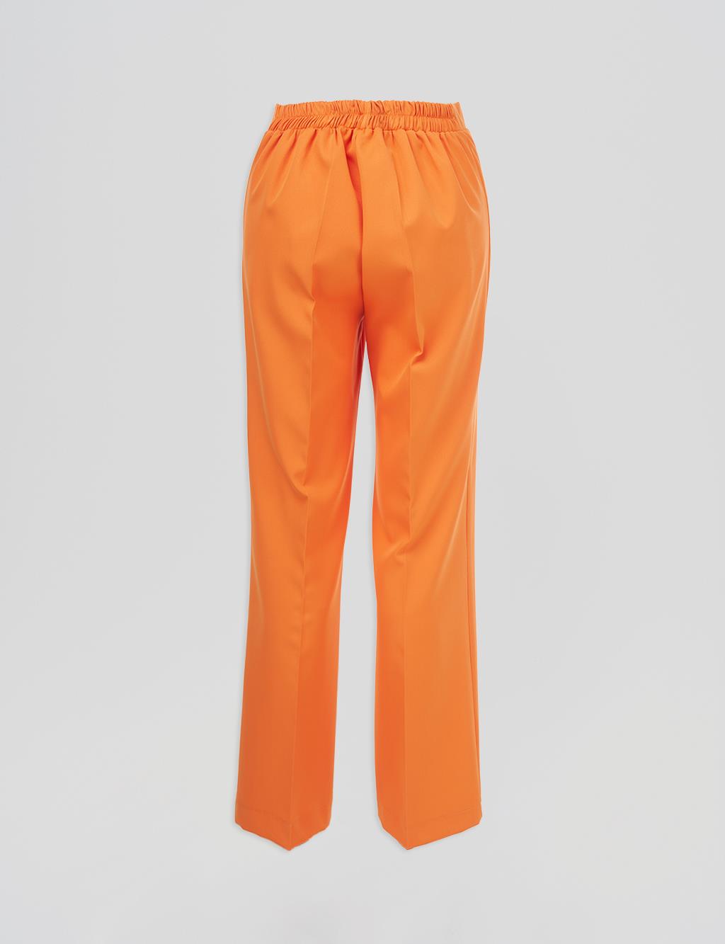Flare Fit Trousers Orange