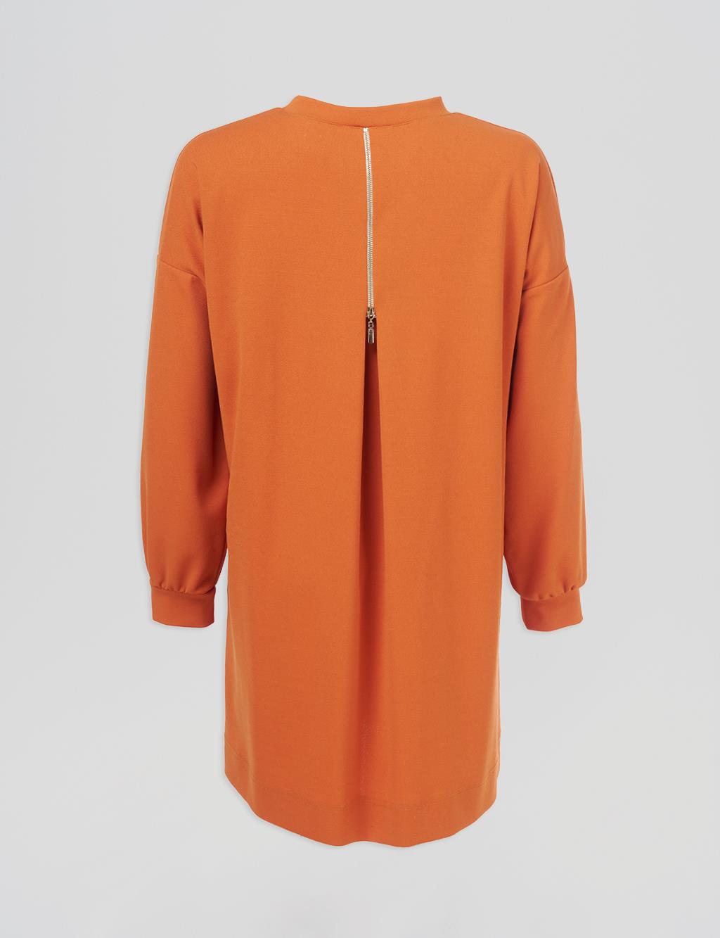 Kulaklık Logolu Sweatshirt Turuncu