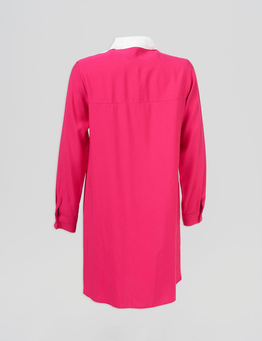 Print Detailed Basic Tunic Fuchsia