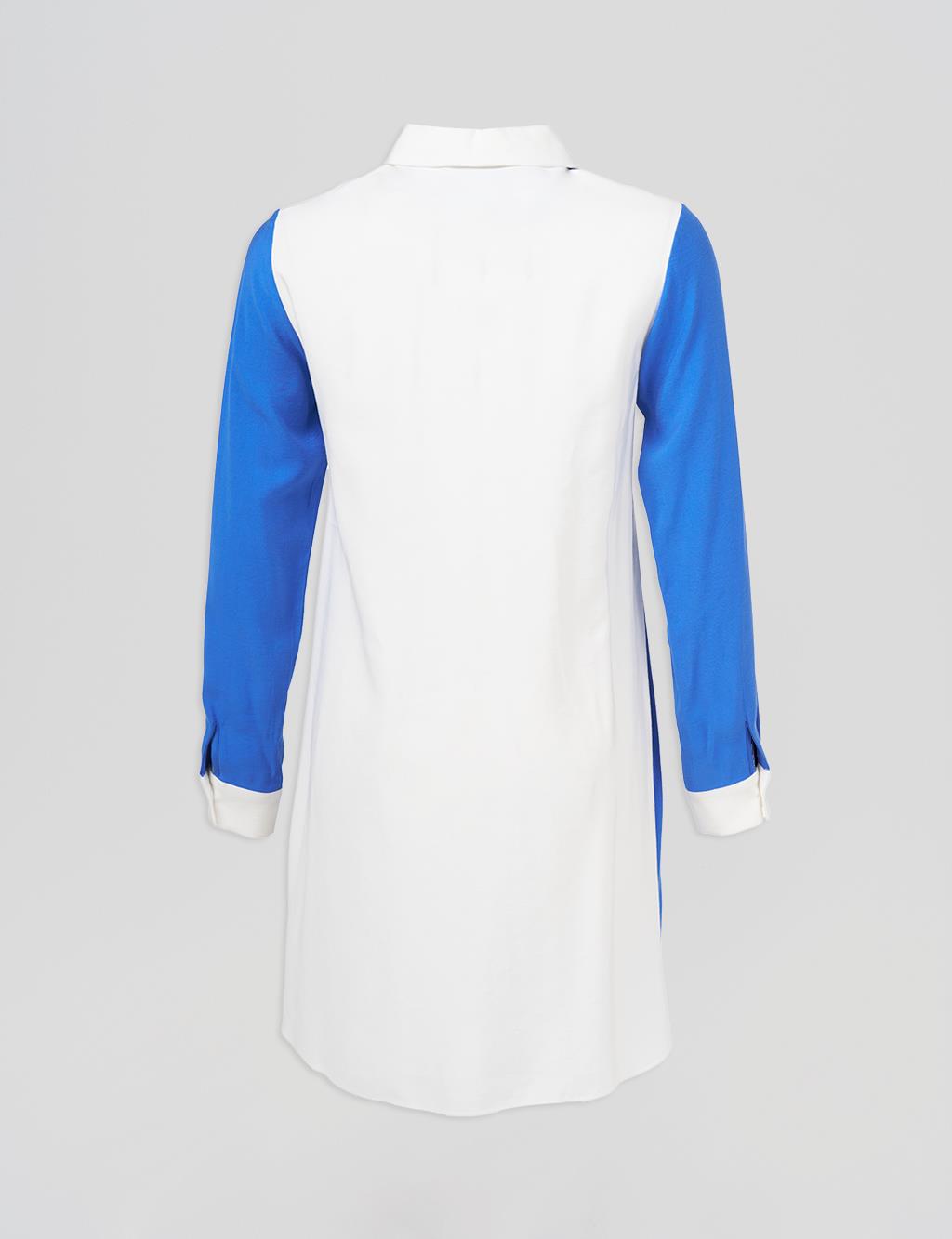 Flap Pocket Tunic Ecru-Sax