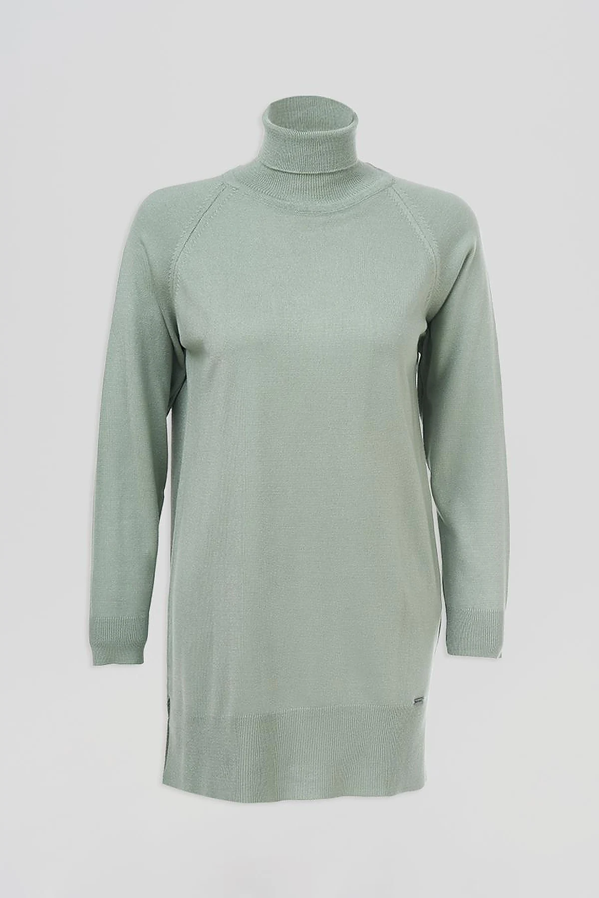 Turtleneck Knit Tunic Moss Green