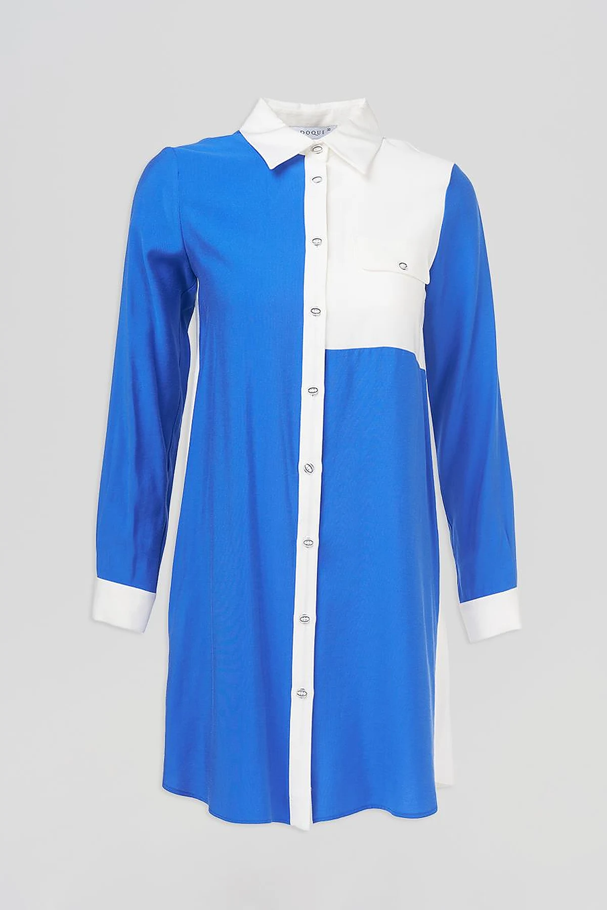 Flap Pocket Tunic Ecru-Sax