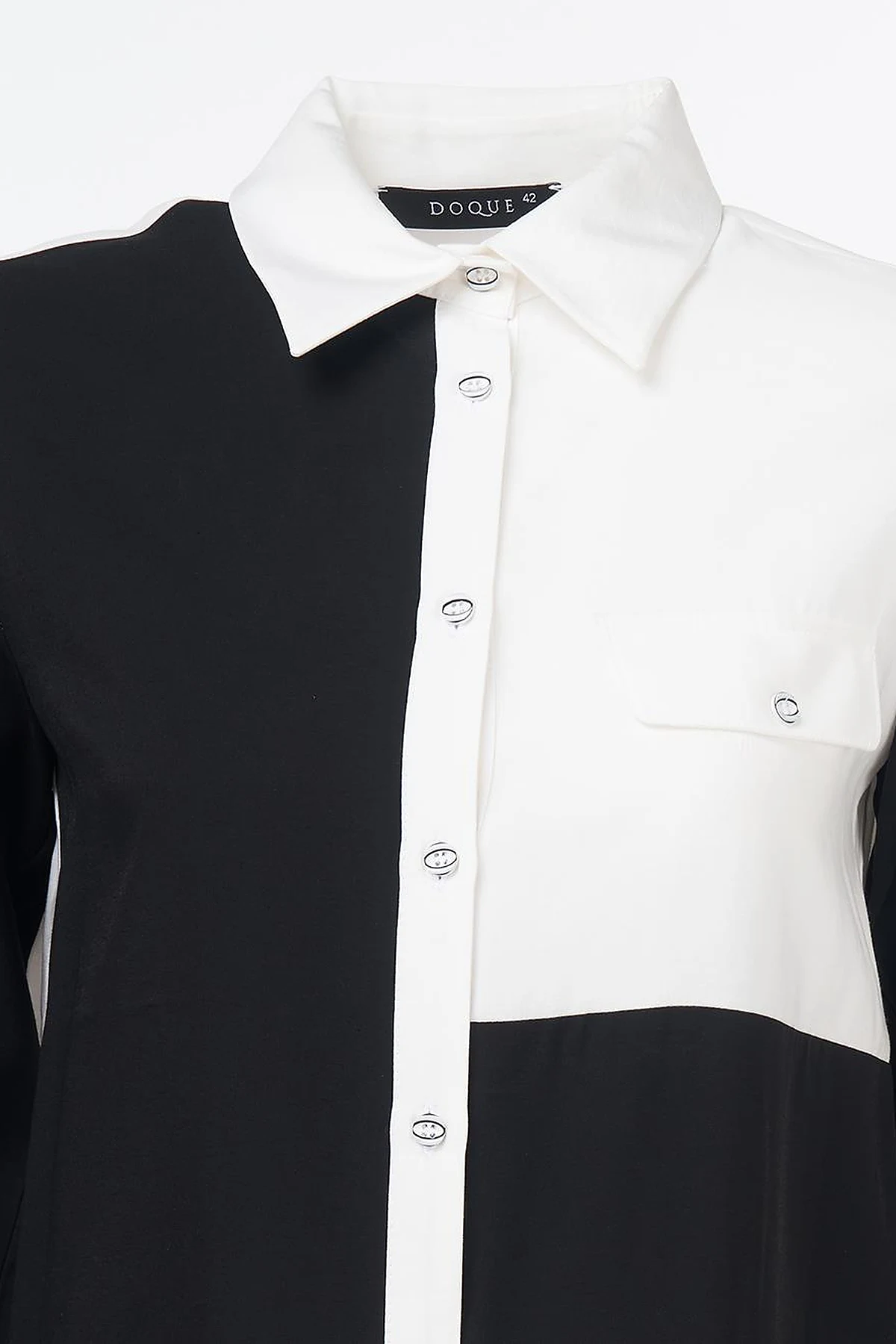Flap Pocket Tunic Ecru-Black