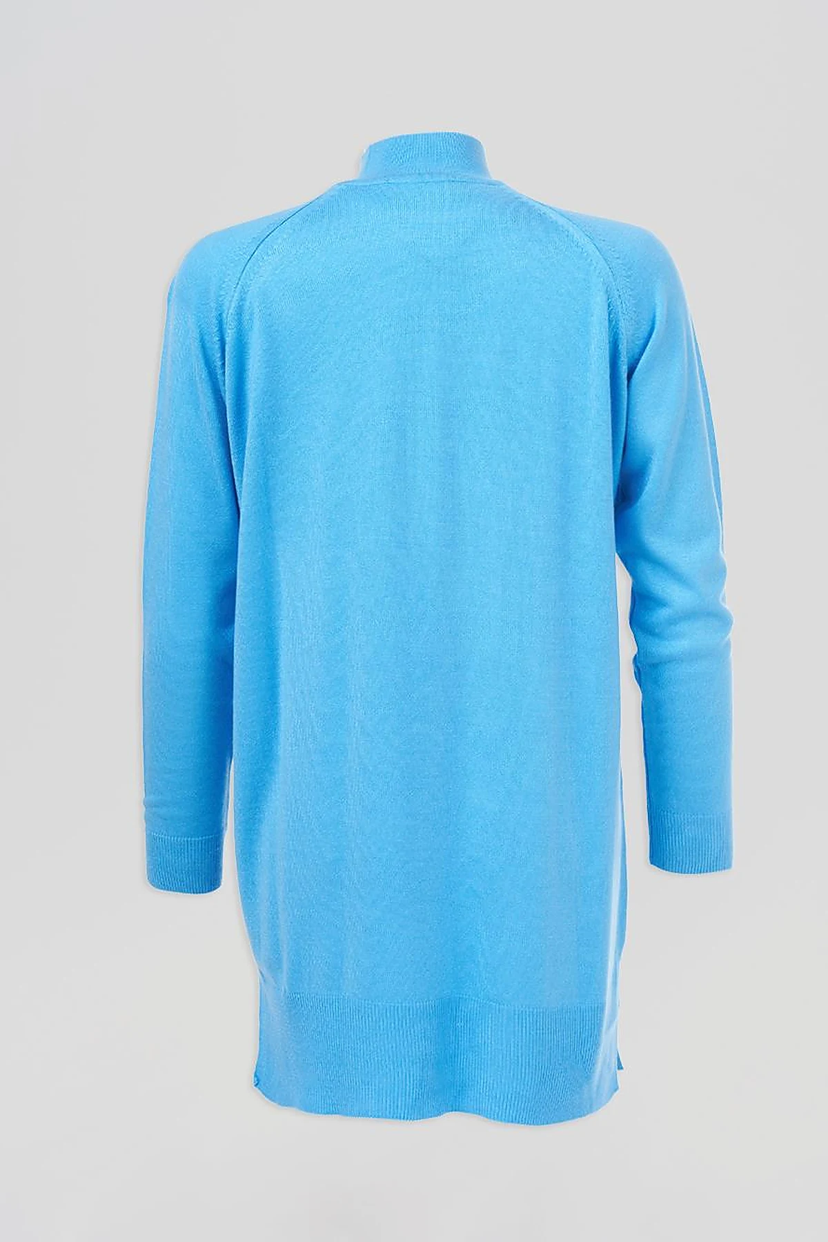 Half Turtleneck Knitted Tunic Blue