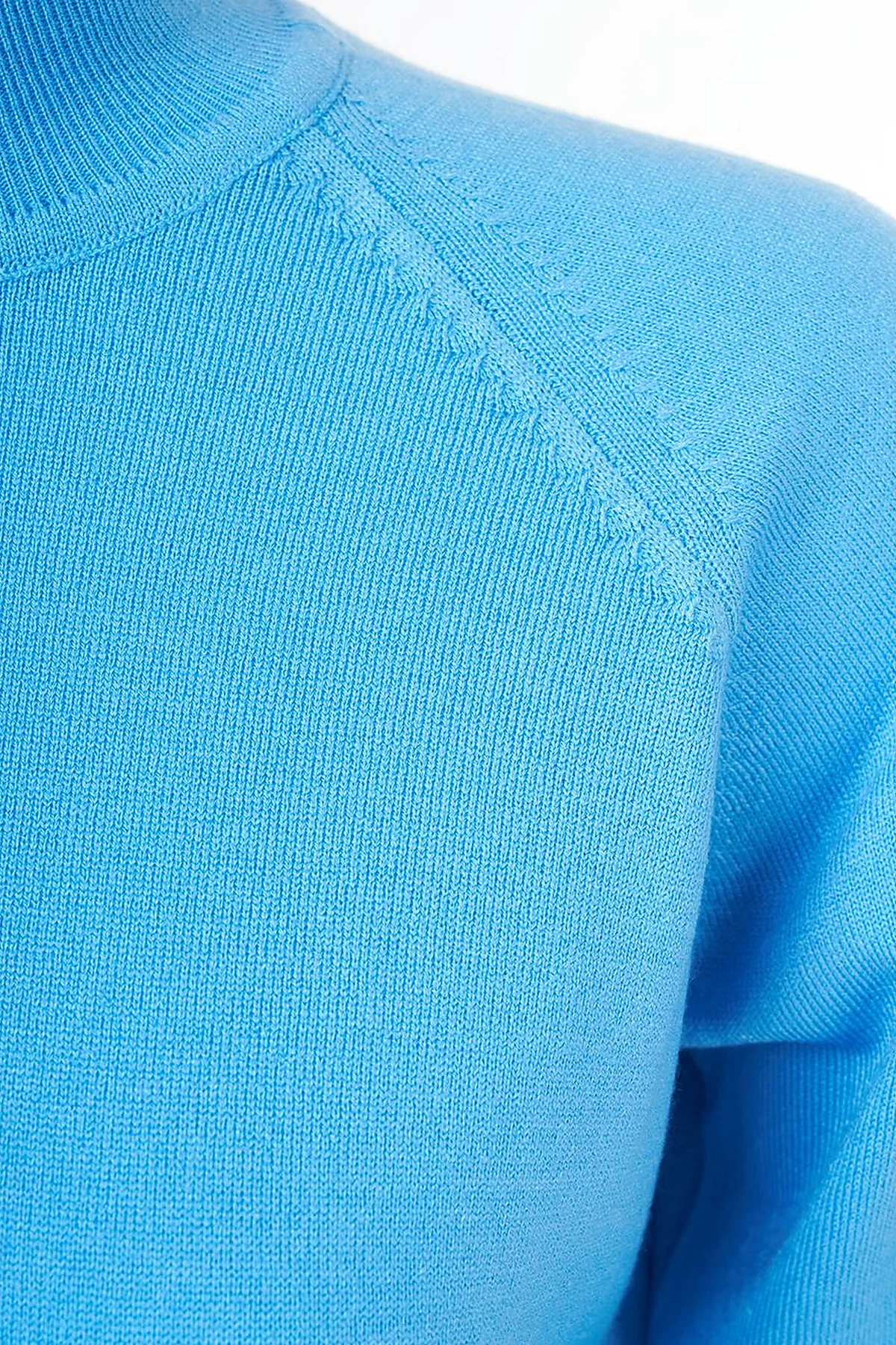 Half Turtleneck Knitted Tunic Blue