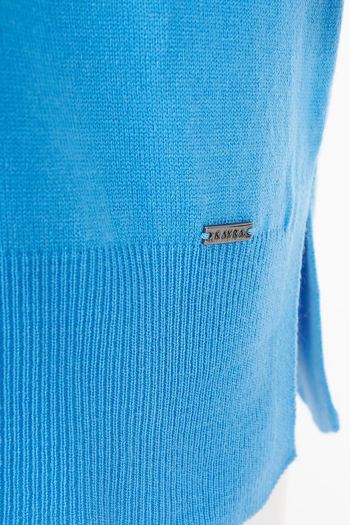Half Turtleneck Knitted Tunic Blue