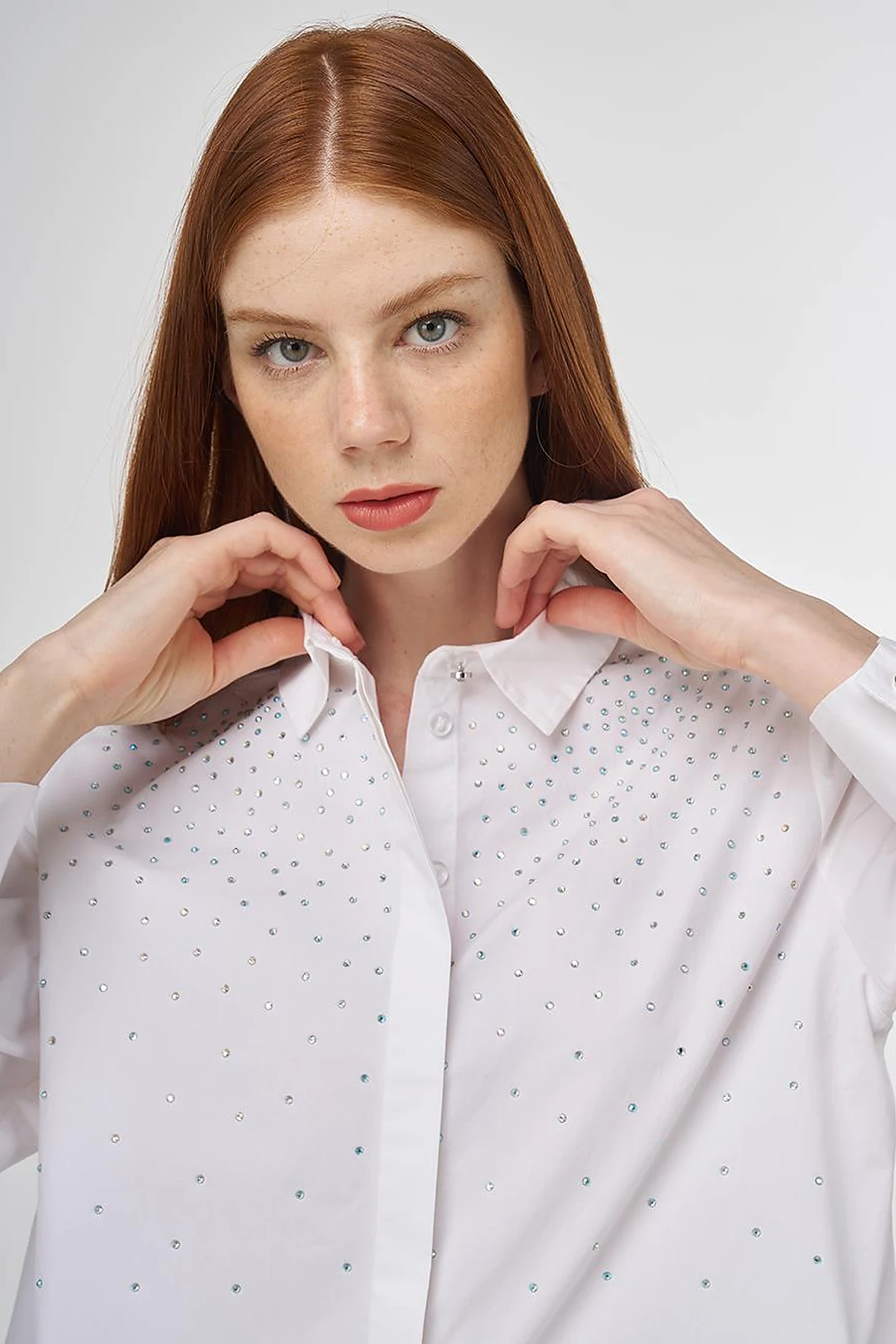 100% Cotton Tunic with Hotfix Print Optical White