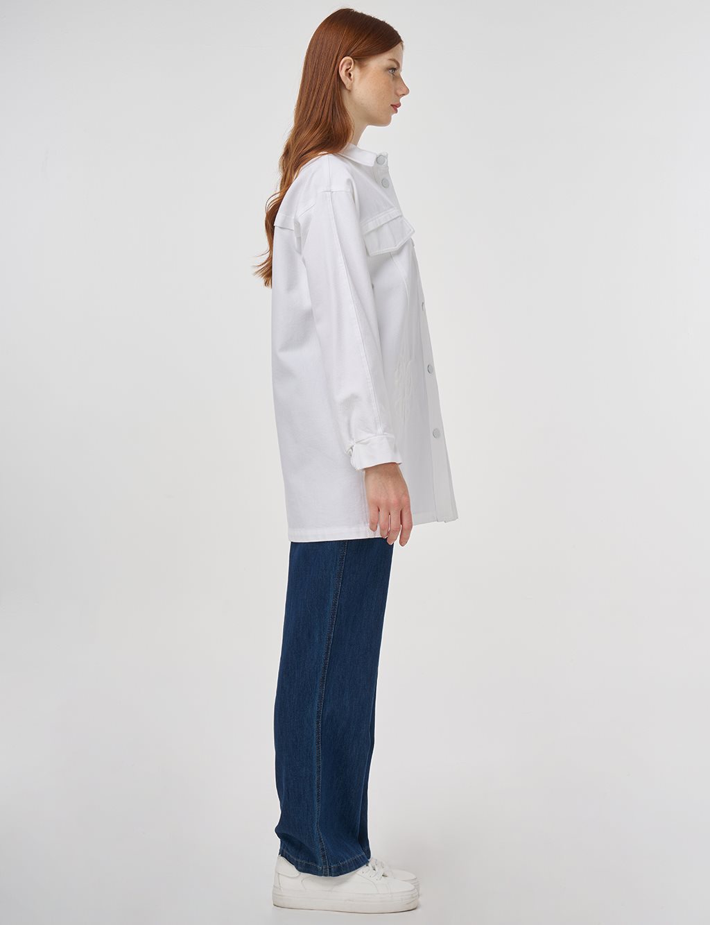 Butterfly Appliqué Canvas Jacket Optic White 