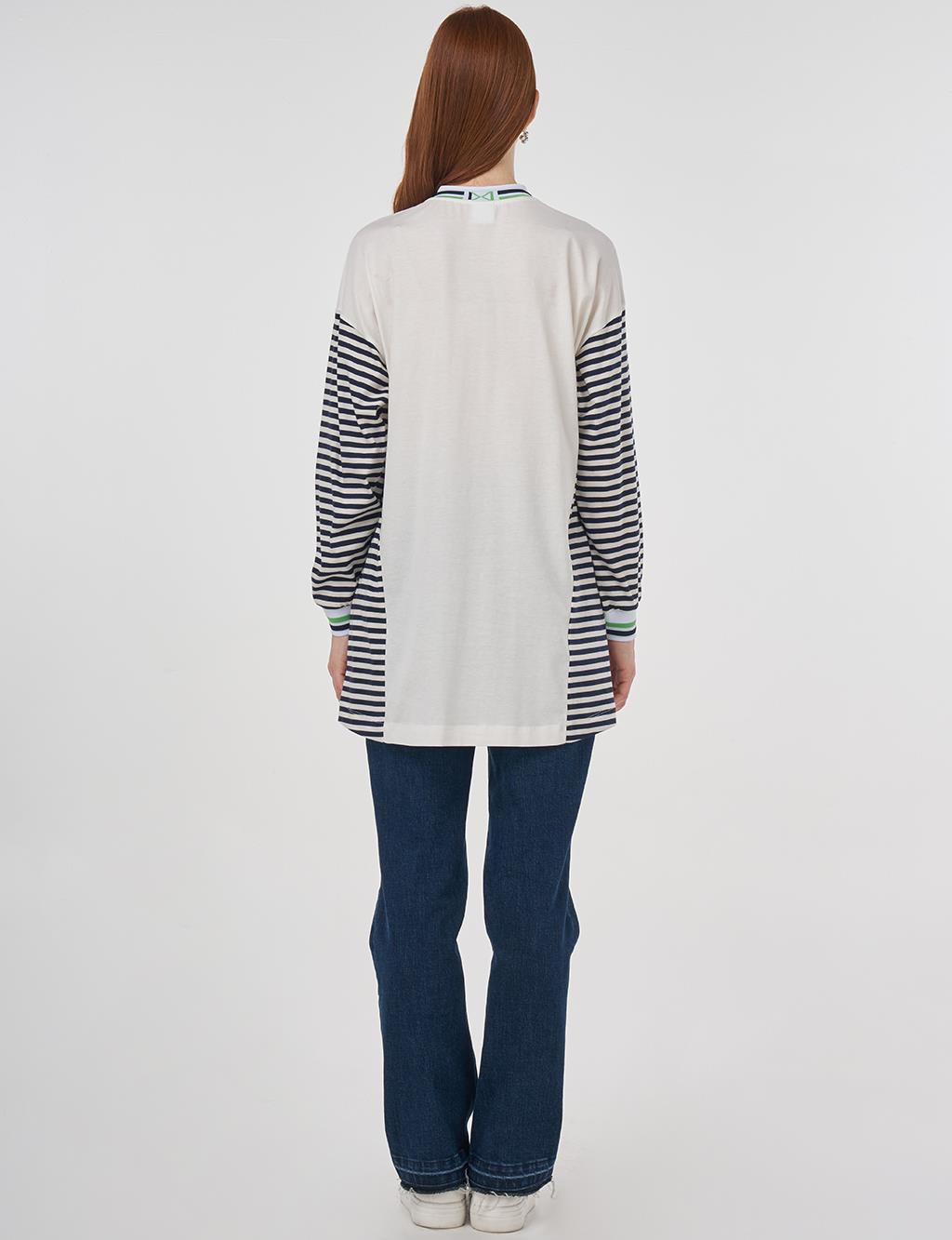 Crew Neck Cotton Sweatshirt Optical White