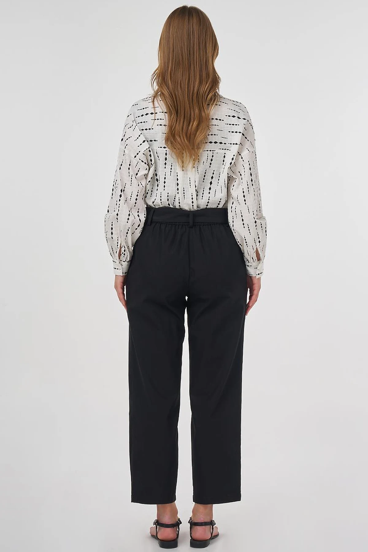 Viscose Tapered Pants Black